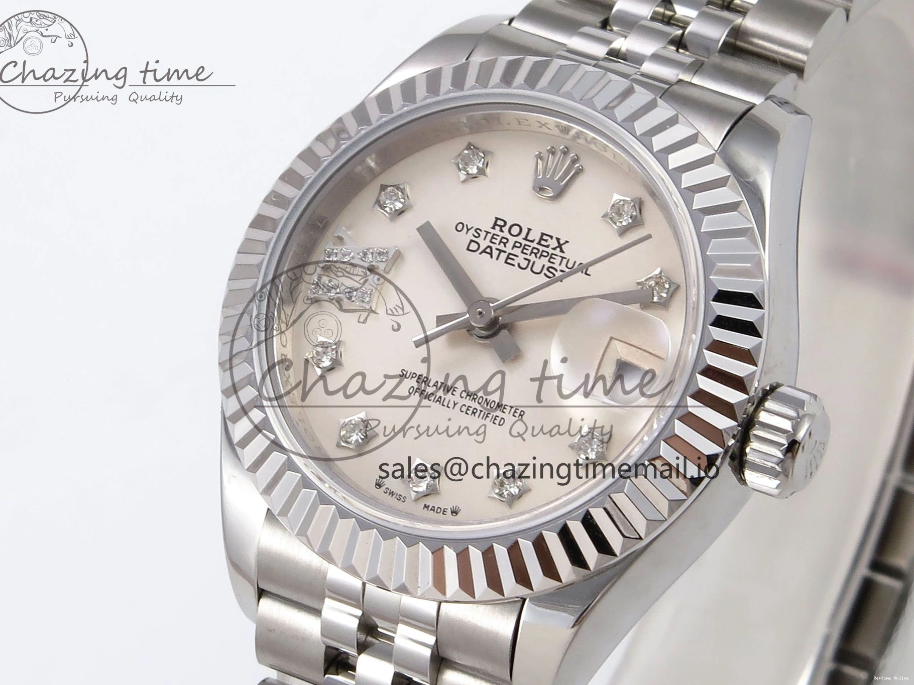 0115 DateJust 28MM 279174 SS GMF 1:1 Best Edition 904L Steel Silver Star Diamonds Dial on Jubilee Bracelet A Trendy 1140